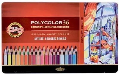 Produktbild von Polycolor Bleistifte 36 Farben Metallverpackung
