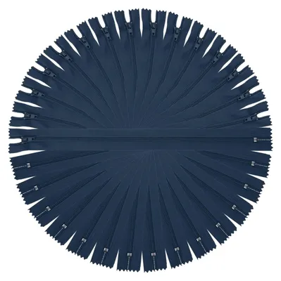 Productafbeelding van Ritsvervanging - 15 stuks #3 rits - Voor jassen - Marineblauw, 30 cm