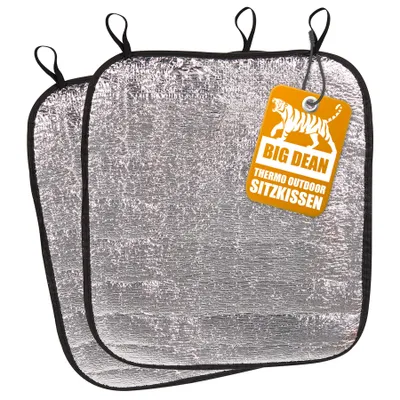 Produktbild von 2X Thermo Sitzkissen 35x40cm Outdoor Event Alu Kissen faltbar