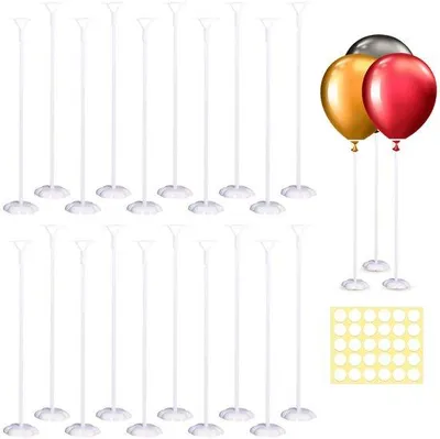 Image de Support pour ballons, lot de 20 – Supports de table réglables – Décoration pour fêtes et mariages – Base pour célébrations