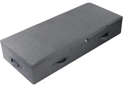 Obrázok produktu pre Úložný box pod posteľ, sivý, skladací, 100x43x18 cm