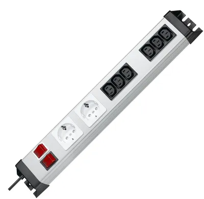 Image de KOPP Multiprise avec interrupteur 8x argent, noir contact de protection Kopp 227520013