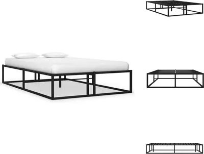Immagine prodotto di vidaXL Struttura letto in metallo nero 120x200 cm - Letti e strutture letto