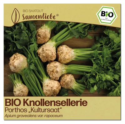 Produktbild von Samenliebe Knollensellerie Samen | Porthos - Kultursaat - weiß & aromatisch & groß - samenfestes Saatgut