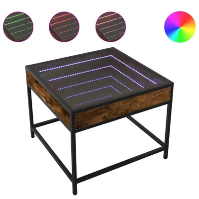 Produktbild von Möbel Couchtisch - Wohnzimmer Tisch modern - mit Infinity-LED Räuchereiche 50x50x41 cm - Kaffeetisch CLORIS5406231