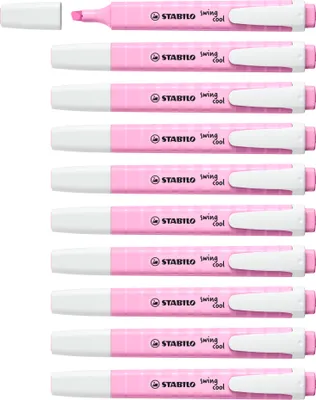 Immagine prodotto di Evidenziatore - STABILO swing cool Pastel - Confezione da 10 - Fucsia fresco
