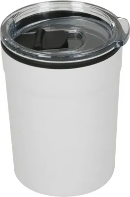 Immagine prodotto di Tazza da caffè "Espresso" - Thermo mug ToGo in acciaio inox con coperchio a clip e vetrino di chiusura - 150 ml per caffè ed espresso - bianco