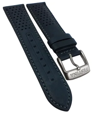 Produktbild von Festina â–º Uhrenarmband 22mm blau Leder Ton in Ton Naht â–º F20521 F20530