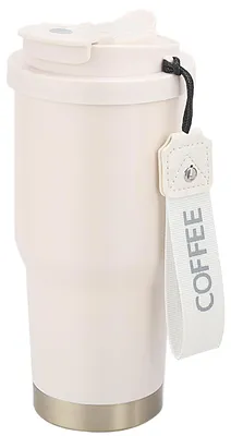 Isolierbecher 530 ml, Edelstahl, auslaufsicher, doppelwandig, weiß