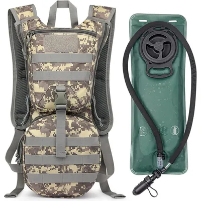 Immagine prodotto di Zaino idrico militare da 3 litri, ideale per escursioni, ciclismo, corsa, alpinismo