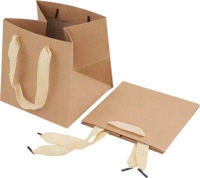 Produktbild von VBS Kraftpapiertüte quadratisch, 2 Stück