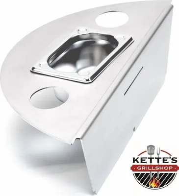 Produktbild von Smokereinsatz / Räuchereinsatz kompatibel 47 Weber Kugel aus 2mm Edelstahl BBQ-Smoker