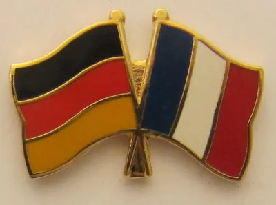 Produktbild von Frankreich / Deutschland Freundschafts Pin Anstecker Flagge Fahne Nationalflagge