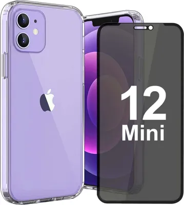 Produktbild von Transparente Hülle für iPhone mit Displayschutz – IPhone 12 Mini / Privacy