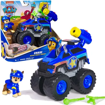 Produktbild von Paw Patrol Rescue Wheels blau Geländewagen mit Chase Figur 6cm