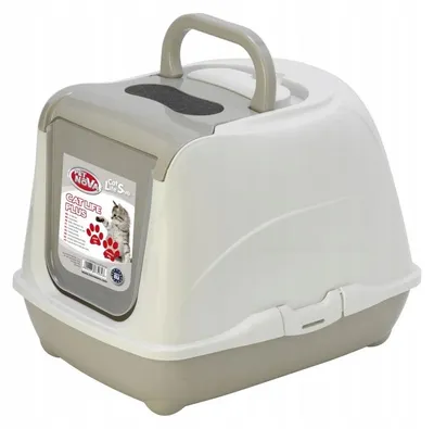 Produktbild von Pet Nova AN1032 Katzentoilette Grau mit Aktivkohlefilter