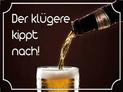 Produktbild von vianmo Holzschild 30x40 cm Bier der klügere kippt nach