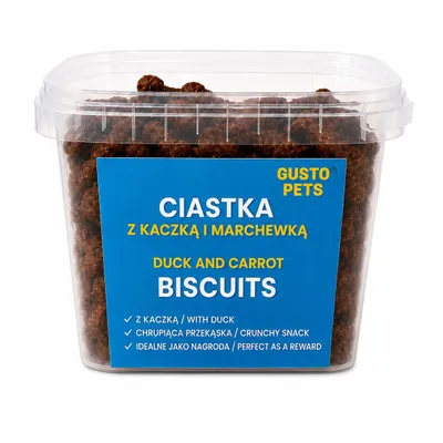 Produktbild von Hundekuchen mit Ente und Karotten 450 g, KI-generiertes Bild