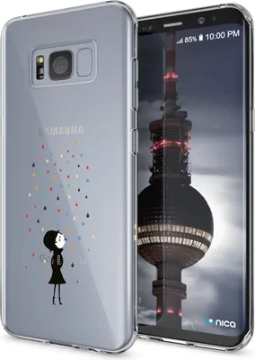 Produktbild von Samsung Galaxy S8 Plus Hülle Handyhülle von NALIA, Silikon Motiv Case Schutzhülle Colorful Rain