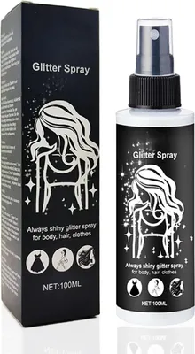 Produktbild von Glitzer Haarspray, 100ML Glitzer Spray Haare und Körper, Body Glitter, Glitzer Gesicht, Glitzerspray Kleidung, Body Glitter Spray für Halloween Fasching Birthday