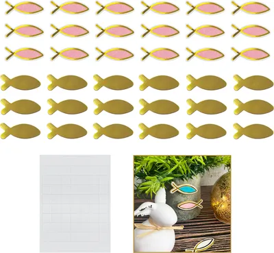 Produktbild von Oblique Unique Fisch Konfetti glitzernd 18 Stk. als Streudeko für Taufe Kommunion Konfirmation Deko - rosa gold