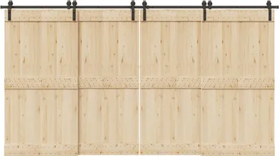 Zdjęcie produktu dla vidaXL Zestaw okuć do drzwi przesuwnych 400 cm stal czarny