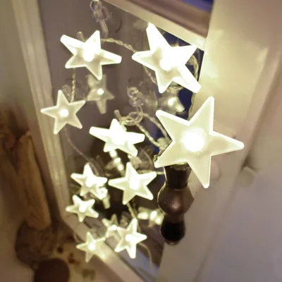 Produktbild von 10-tlg. LED-Sternenkette