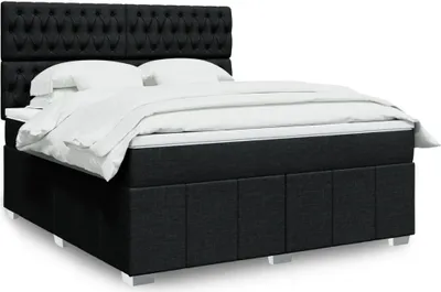 Produktbild von Maison Exclusive - Boxspringbett mit Matratze Schwarz 180x200 cm Stoff