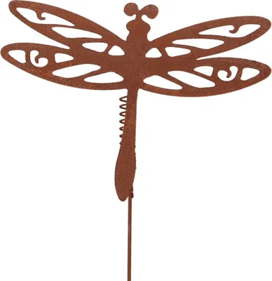 Produktbild von UNUS® Gartenstecker Libelle Wackelfeder 18cm Gartendeko Gartenstecker  Klein