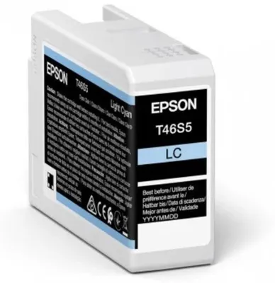 Obrázek produktu pro Epson Singlepack Light Cyan T46S5 UltraChrome Pro 10 ink 25ml, Standardní výtěžnost, Azurová, Inkoust na pigmentové bázi, 25 ml, 1 kusů, Balení po jednom