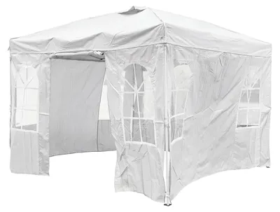Produktbild von COSTWAY Pop Up Faltpavillon 300x300cm, Pavillon höhenverstellbar, Gartenpavillon mit 4 abnehmbaren Seitenwänden Tasche & Sandsäcken, Partyzelt tragbar