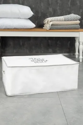Zdjęcie produktu dla Evila Originals, Serilda- DRL1320, biały, kosz na bieliznę, 52 cm x 28 cm, 100% POLIPROPYLENU