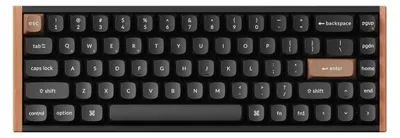 Zdjęcie produktu dla Keychron K6 HE, 65%, Przewodowy i Bezprzewodowy, USB + Bluetooth, Magnetic key switch, RGB LED, Brązowy, Czarny