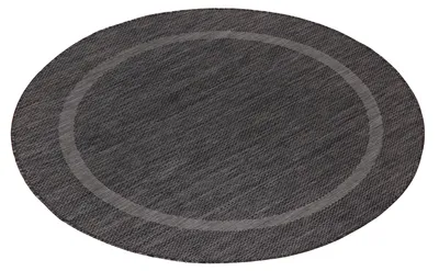 Immagine prodotto di Carpetsale24 Tappeto Interno Esterno Tessitura Piatta Look Sisal con Bordo Impermeabile per Cucina Terrazza Soggiorno, Dimensioni: 160 cm rotondo