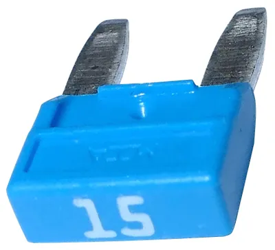 Mini-Sicherungen 15 A, blau, 11,9 mm, 10 Stück, 6-36 V