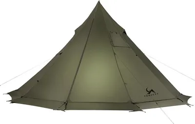 Produktbild von Tipi Zelt Nylon Ultraliecht Indianerzelt Hoch Firstzelt 1 Person Pyramidenzelt EIN-Man Zelt mit Ofenloch für Zeltofen 4 Jahrzeit Campingzelt für Outdoor, Hiking, Camping, Wandern, Trekking