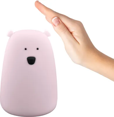 Produktbild von Teddybär rosa LED Kindernachtlampe Goldlux 312976