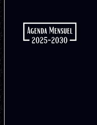 Productafbeelding van Six ans: Planificateur 72 Mois - Du 1 janvier 2025 jusqu'a le 31 Décember 2030 - Théme: noir