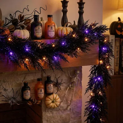 Produktbild von Halloween Deko 180cm Halloween Girlande Schwarz