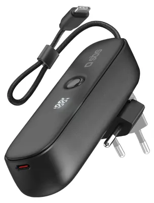 Produktbild von Powerbank Hybrid 5000 mAh PD 20W mit integrierter Buchse