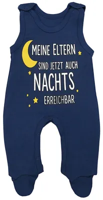 Produktbild von TupTam Unisex Baby Strampler mit Spruch I love Mum and Dad, Farbe: Meine Eltern sind auch Nachts erreichbar, Größe: 62