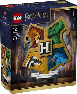 Produktbild von LEGO Harry Potter Hogwarts Hauswappen - Wanddeko 3D Modell mit Tieren - DIY Deko fürs Kinderzimmer - Geburtstagsgeschenk für Mädchen, Jungen und Teenager ab 12 Jahren - 76462