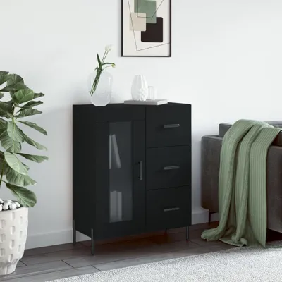 Produktbild von vidaXL Sideboard Schwarz 69,5x34x90 cm Holzwerkstoff