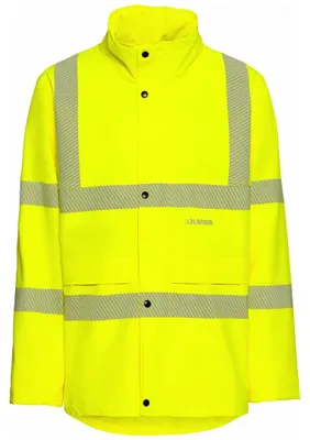 Produktbild von Planam Warnschutz-Regenjacke rECOflexy wasserdicht Gr. 2XL gelb