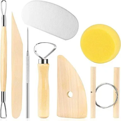 Produktbild von Kunststoff-Modellierwerkzeug - 8 Stücke - Modellierwerkzeug für Ton - Tonmodellieren