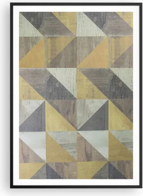 Produktbild von Gerahmtes Poster - Schwarzer Rahmen - Abstraktion Geometrisch Dreiecke - 70x100 cm - Wand Bild - Wanddeko - Wandbilder - Kunstposter - Wandposter - Bilderrahmen - Bilder - P2BPA70x100-4884