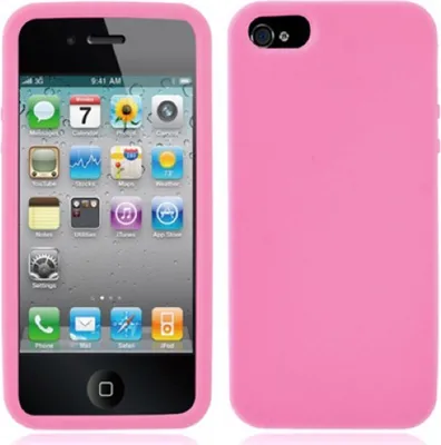 Produktbild von Schutzhülle Silikon Hülle für Handy iPhone 5 / 5s Rosa