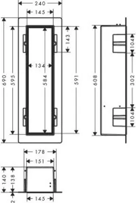Obrázok produktu pre HANSGROHE 56060700 Jednoduchá WC kefa XtraStoris Rock
