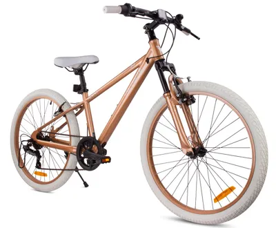 Zdjęcie produktu dla Rower dziecięcy chłopięcy 24 cale na Komunię Świętą Rower z 7 przerzutkami Shimano RevoShift Amortyzator rowerowy VERDANT ROWAN SHOX