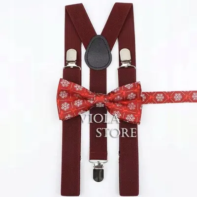 Image de Ankani Set Bretelles et Nœud Papillon Homme Motif Noël